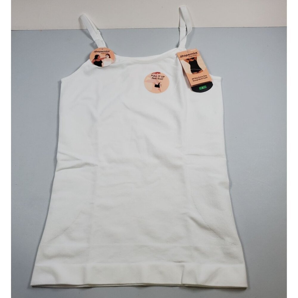 Shapermint Essential All Day Everyday Scoop Neck Cami Women Size Large NWT White